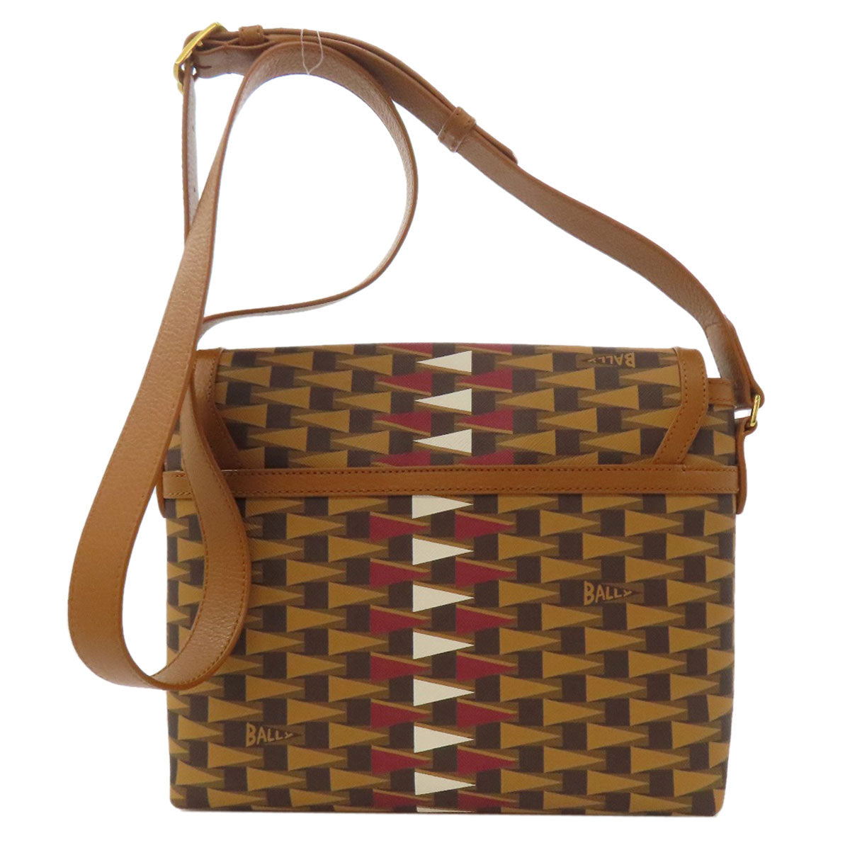 BALLY バリー 総柄 ショルダーバッグ PVC レディース 中古