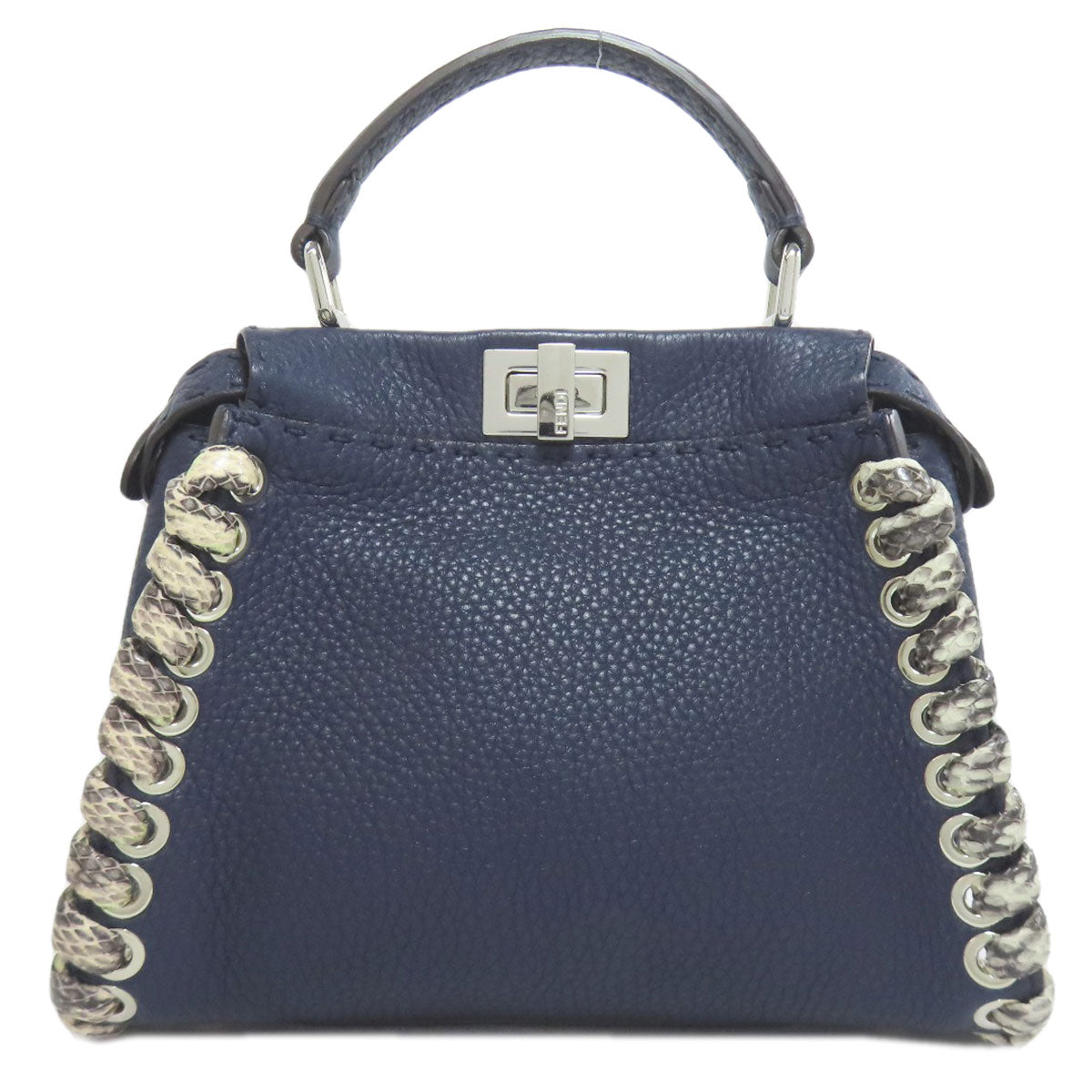 FENDI フェンディ ピーカブーミニ セレリア 2WAY ハンドバッグ カーフ レディース 中古