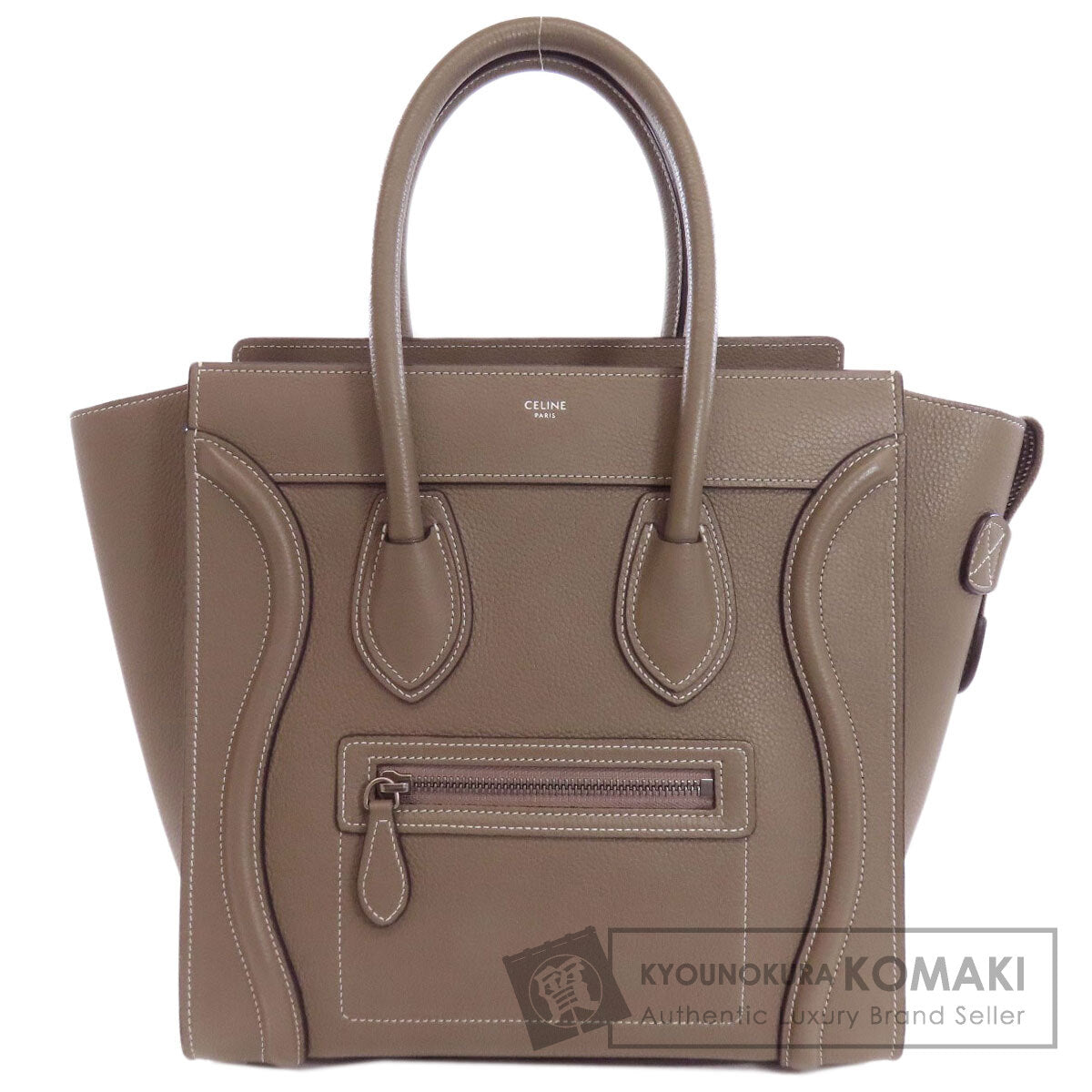 CELINE セリーヌ ラゲージマイクロ トートバッグ カーフ レディース 中古