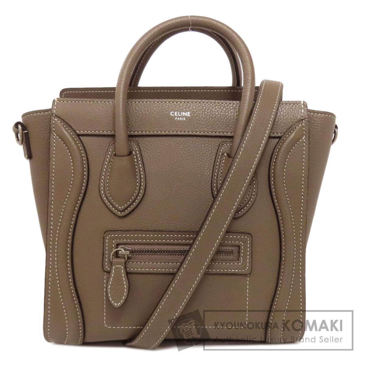 CELINE セリーヌ ラゲージナノ 2WAY ハンドバッグ カーフ レディース 中古