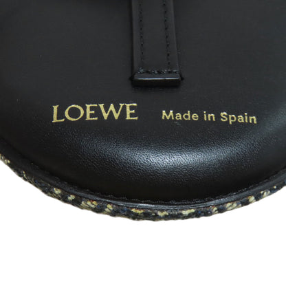 LOEWE ロエベ クッキーチャーム ポーチ アナグラム アクセサリーポーチ キャンバス レディース 中古