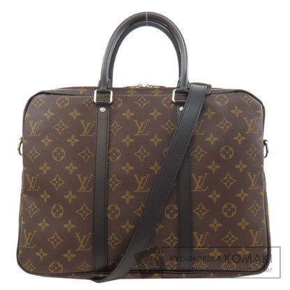 LOUIS VUITTON ルイヴィトン M52005 ポルトドキュマン ヴォワヤージュPM ビジネスバッグ モノグラムマカサー メンズ 中古
