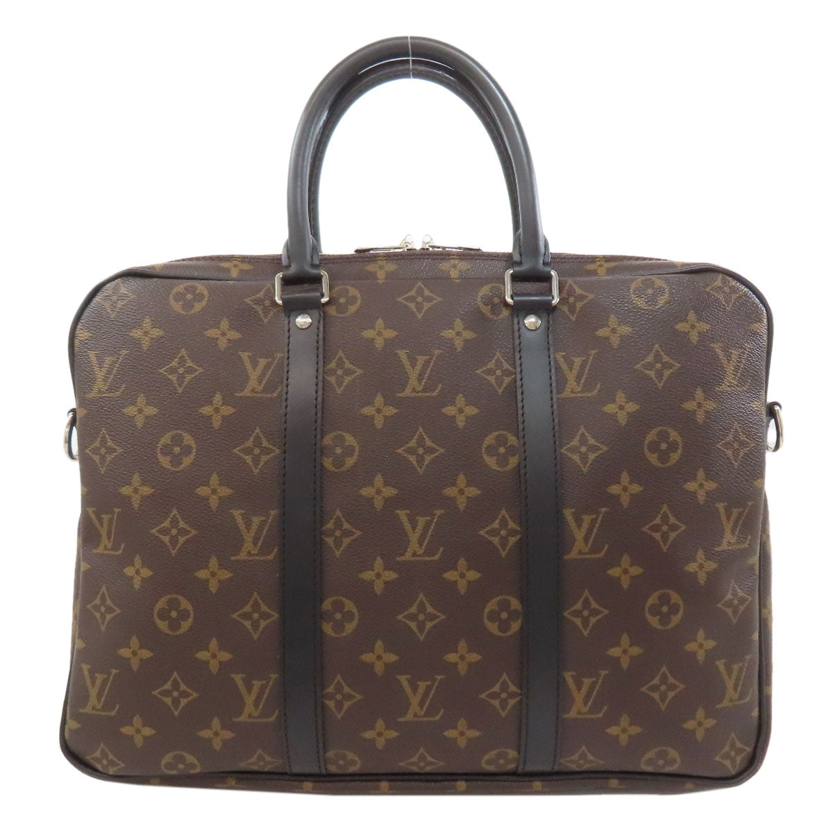 LOUIS VUITTON ルイヴィトン M52005 ポルトドキュマン ヴォワヤージュPM ビジネスバッグ モノグラムマカサー メンズ 中古