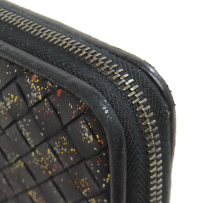 BOTTEGA VENETA ボッテガヴェネタ イントレチャート ラウンドファスナー 長財布（小銭入れあり） カーフ レディース 中古