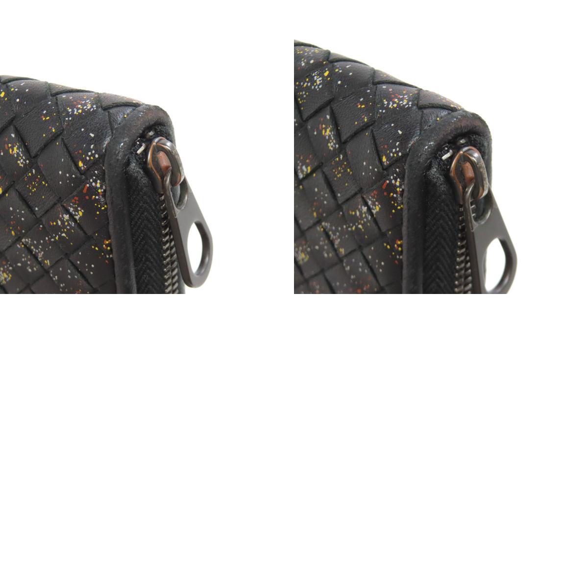 BOTTEGA VENETA ボッテガヴェネタ イントレチャート ラウンドファスナー 長財布（小銭入れあり） カーフ レディース 中古