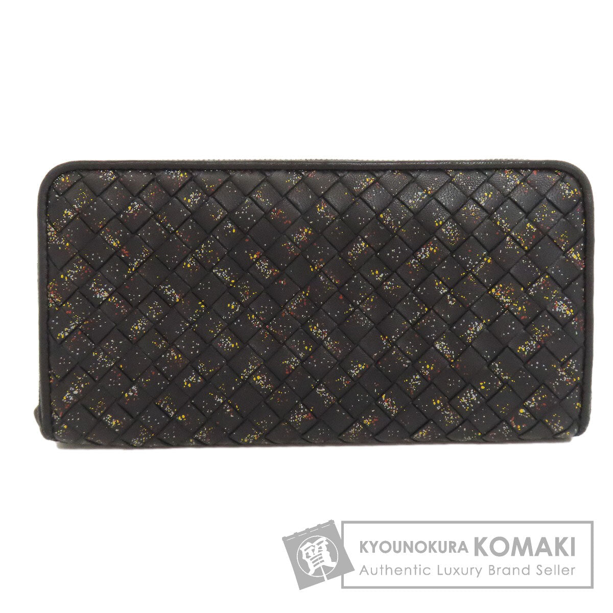 BOTTEGA VENETA ボッテガヴェネタ イントレチャート ラウンドファスナー 長財布（小銭入れあり） カーフ レディース 中古