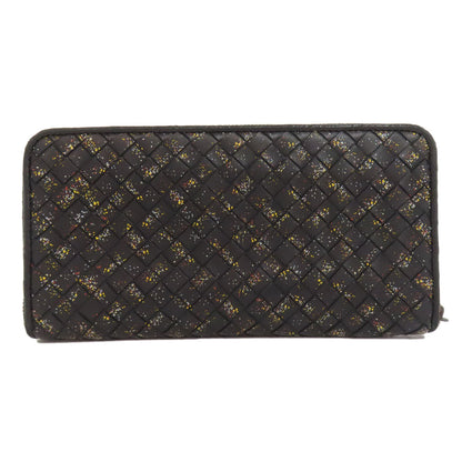 BOTTEGA VENETA ボッテガヴェネタ イントレチャート ラウンドファスナー 長財布（小銭入れあり） カーフ レディース 中古