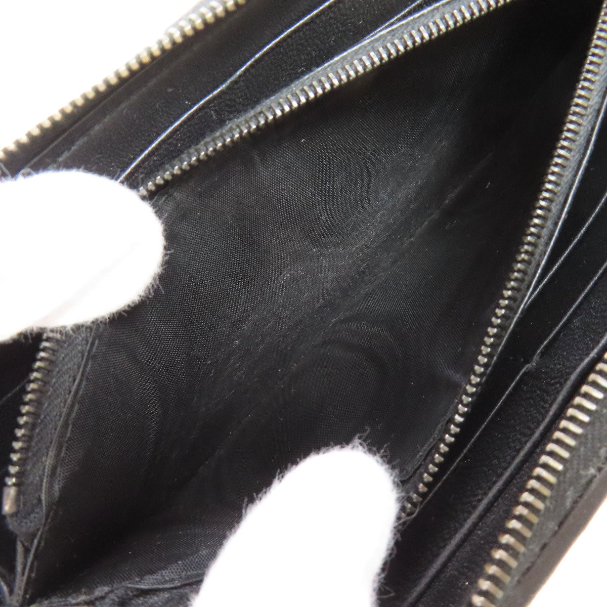 BOTTEGA VENETA ボッテガヴェネタ イントレチャート ラウンドファスナー 長財布（小銭入れあり） カーフ レディース 中古