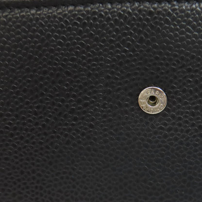 CHANEL シャネル ココマーク シルバー金具 長財布（小銭入れあり） グレインド カーフスキン レディース 中古