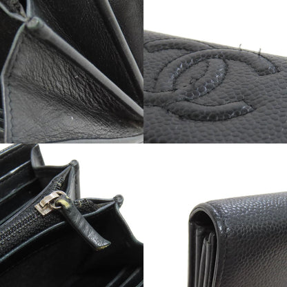 CHANEL シャネル ココマーク シルバー金具 長財布（小銭入れあり） グレインド カーフスキン レディース 中古