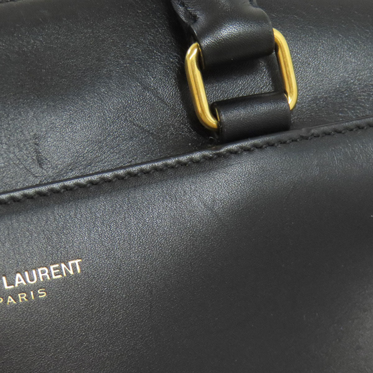 SAINT LAURENT サンローラン ベイビーダッフル 2WAY ハンドバッグ レザー レディース 中古