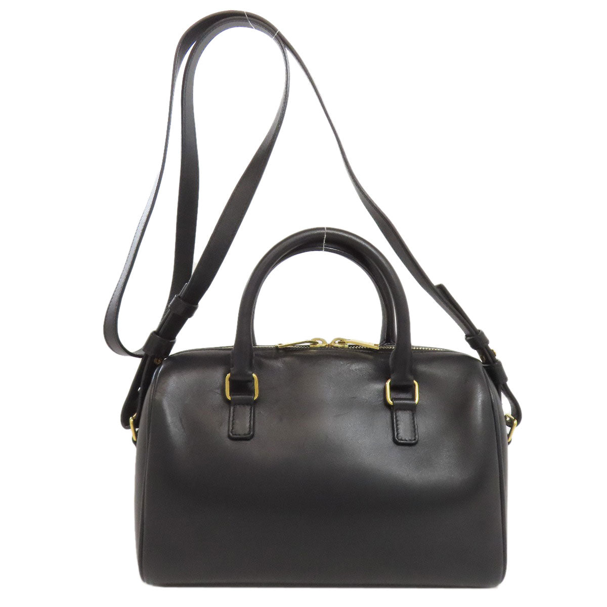 SAINT LAURENT サンローラン ベイビーダッフル 2WAY ハンドバッグ レザー レディース 中古