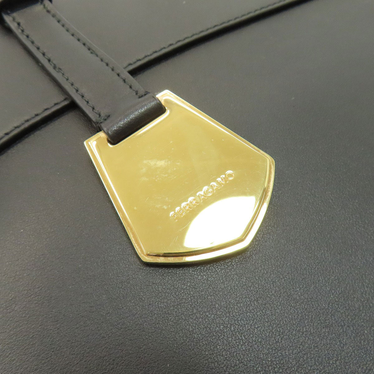 Salvatore Ferragamo サルヴァトーレフェラガモ ロゴ トートバッグ レザー レディース 中古