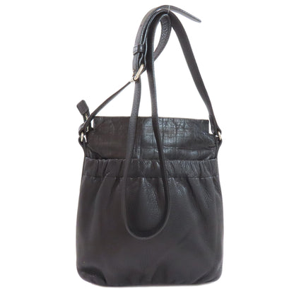 BURBERRY バーバリー ロゴ ショルダーバッグ カーフ レディース 中古