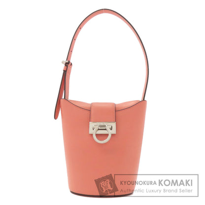 Salvatore Ferragamo サルヴァトーレフェラガモ トリフォリオ ガンチーニ金具 ハンドバッグ レザー レディース 中古