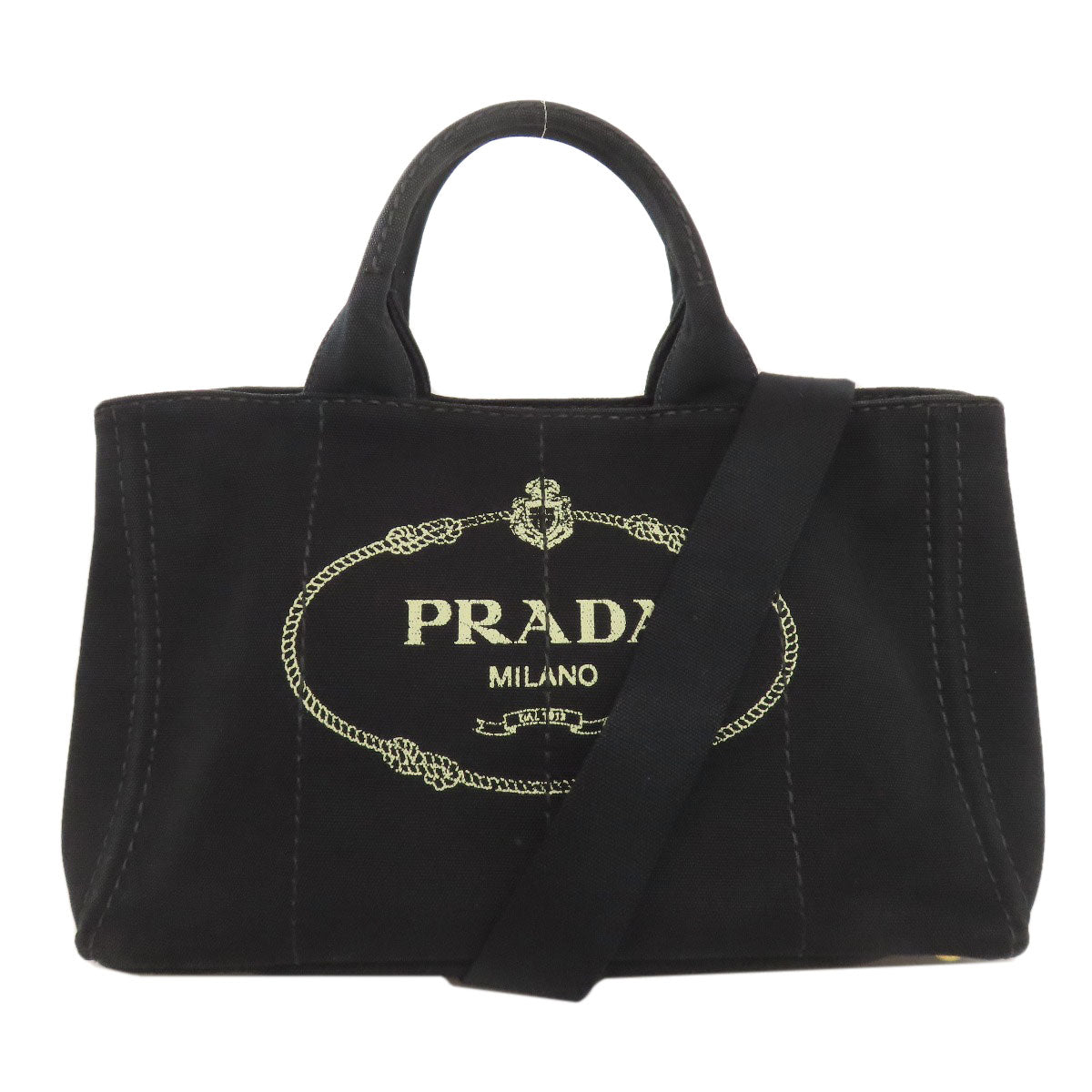 PRADA プラダ カナパ 2WAY ハンドバッグ キャンバス レディース 中古