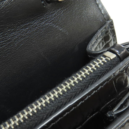YVES SAINT LAURENT イヴ・サンローラン チェーンウォレット 型押し 長財布（小銭入れあり） カーフ レディース 中古