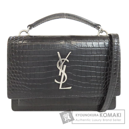 YVES SAINT LAURENT イヴ・サンローラン チェーンウォレット 型押し 長財布（小銭入れあり） カーフ レディース 中古