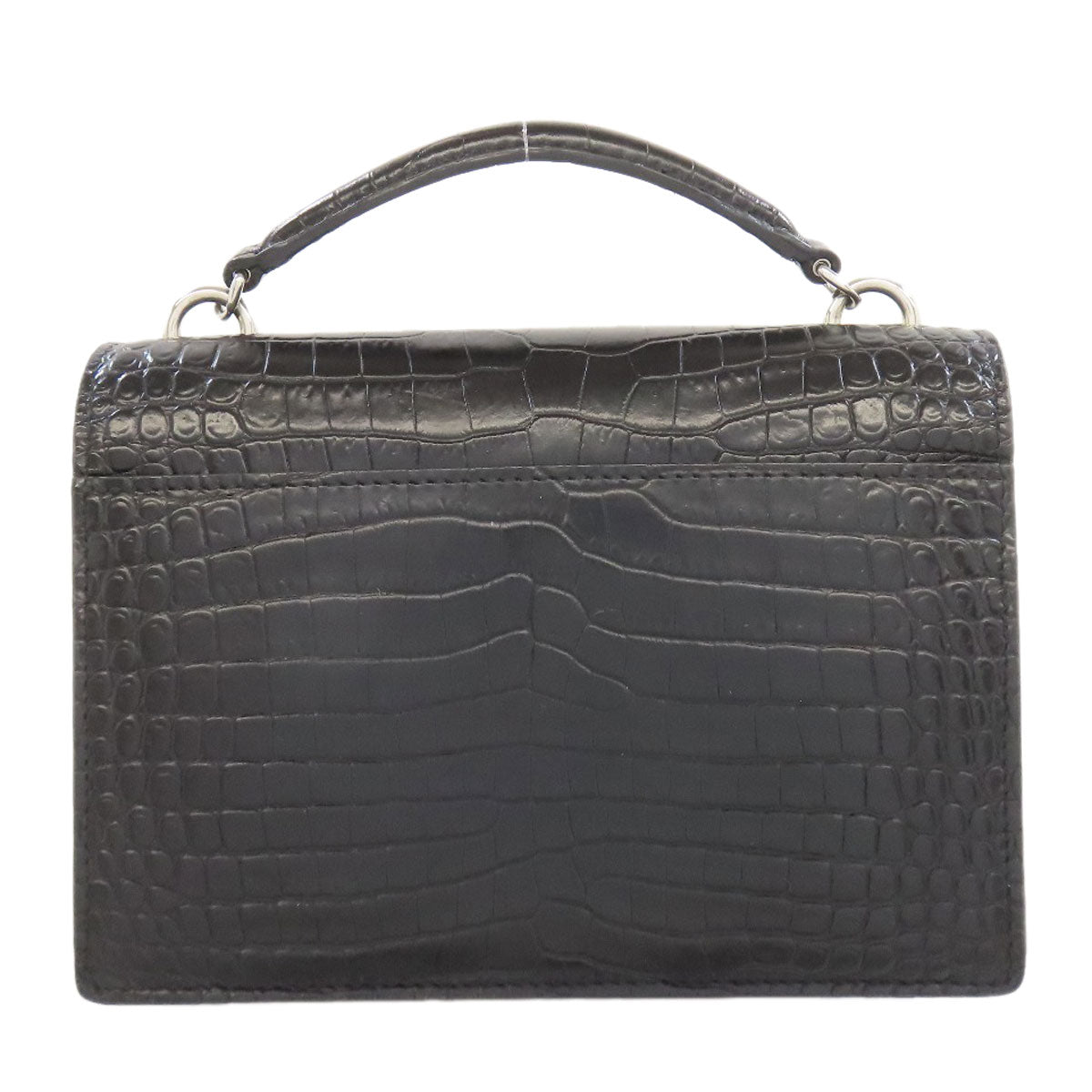 YVES SAINT LAURENT イヴ・サンローラン チェーンウォレット 型押し 長財布（小銭入れあり） カーフ レディース 中古