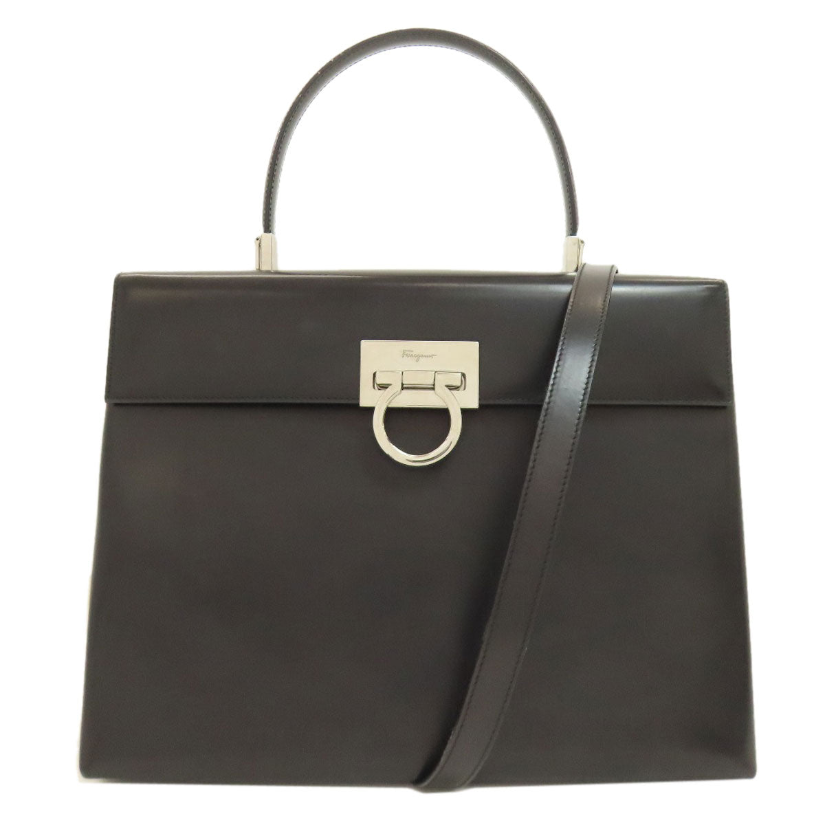 Salvatore Ferragamo サルヴァトーレフェラガモ ガンチーニ金具 2WAY ハンドバッグ レザー レディース 中古