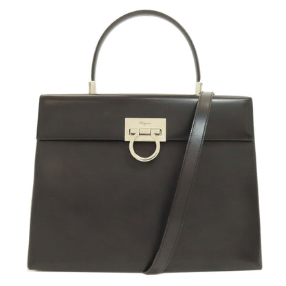 Salvatore Ferragamo サルヴァトーレフェラガモ ガンチーニ金具 2WAY ハンドバッグ レザー レディース 中古