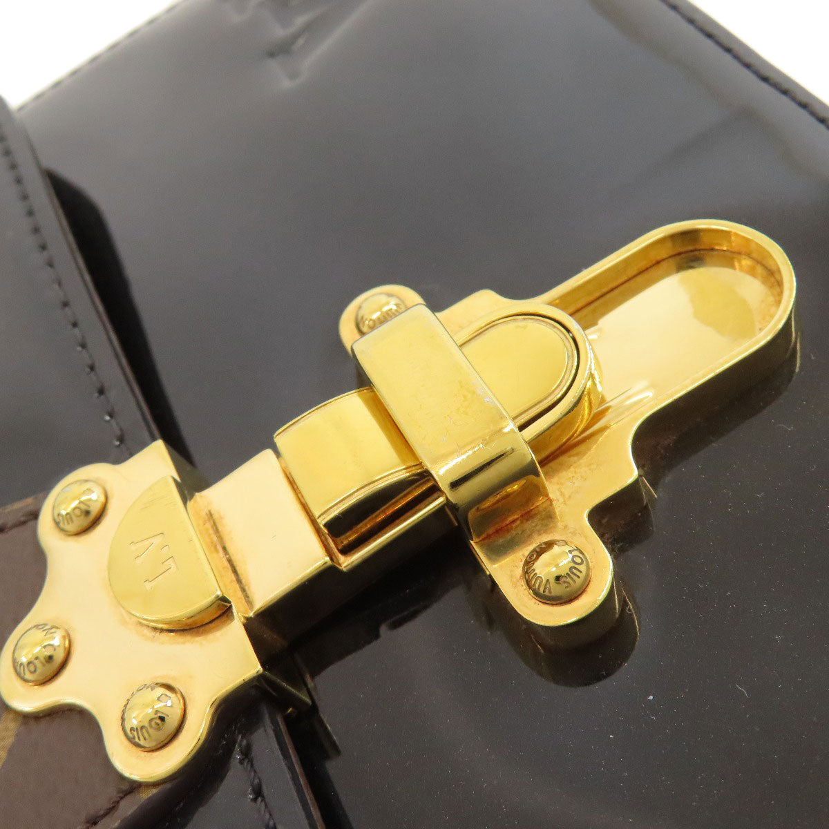 LOUIS VUITTON ルイヴィトン M51953 チェリーウッド ハンドバッグ パテントレザー レディース 中古