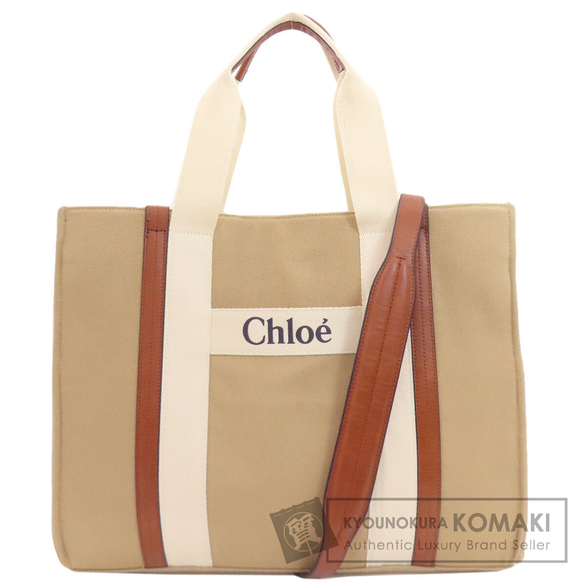 CHLOE クロエ マザーズバッグ トートバッグ キャンバス レディース 中古