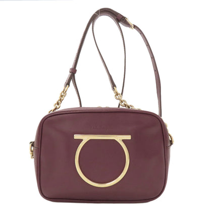 Salvatore Ferragamo サルヴァトーレフェラガモ ガンチーニ金具 ショルダーバッグ レザー レディース 中古
