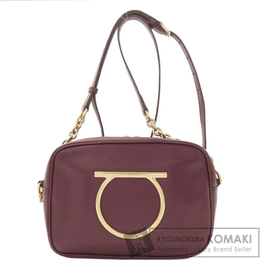 Salvatore Ferragamo サルヴァトーレフェラガモ ガンチーニ金具 ショルダーバッグ レザー レディース 中古
