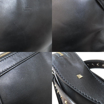 VALENTINO バレンティノ スタッズ ショルダーバッグ レザー レディース 中古