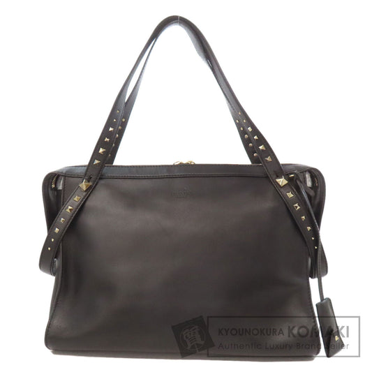 VALENTINO バレンティノ スタッズ ショルダーバッグ レザー レディース 中古