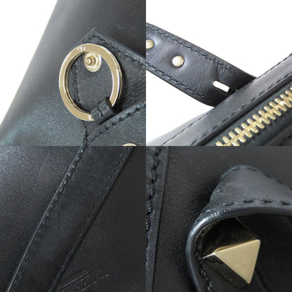 VALENTINO バレンティノ スタッズ ショルダーバッグ レザー レディース 中古