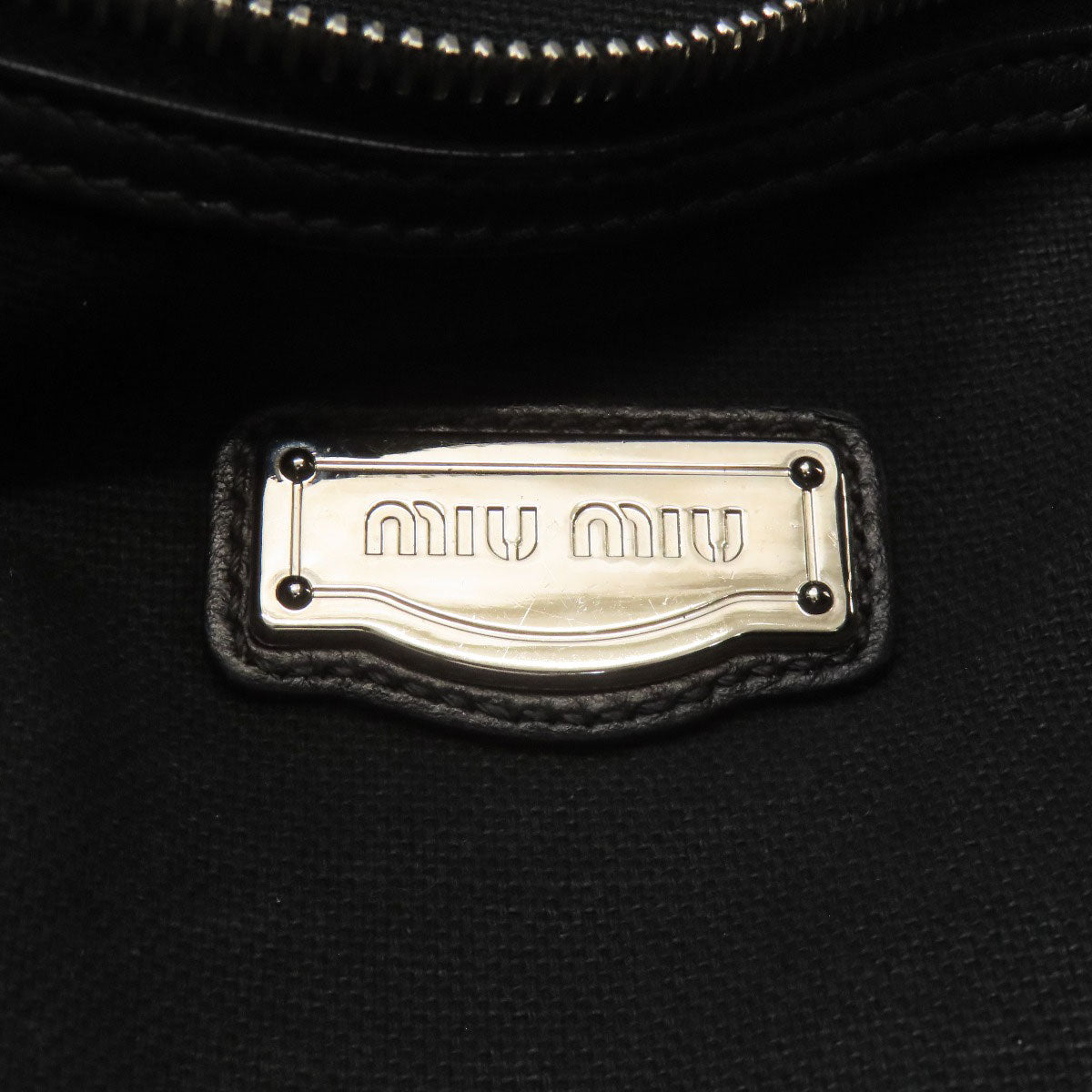 MIUMIU ミュウミュウ ロゴ トートバッグ レザー レディース 中古