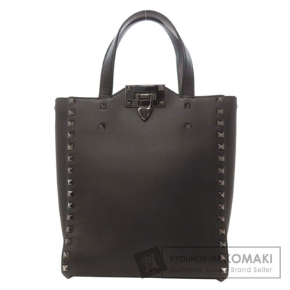 VALENTINO バレンティノ スタッズ ハンドバッグ レザー レディース 中古