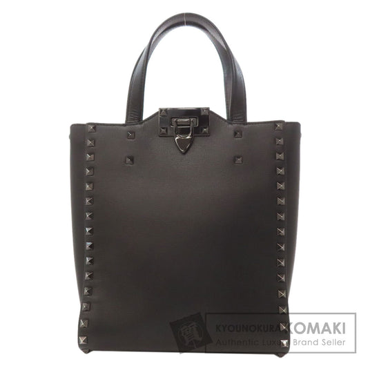 VALENTINO バレンティノ スタッズ ハンドバッグ レザー レディース 中古