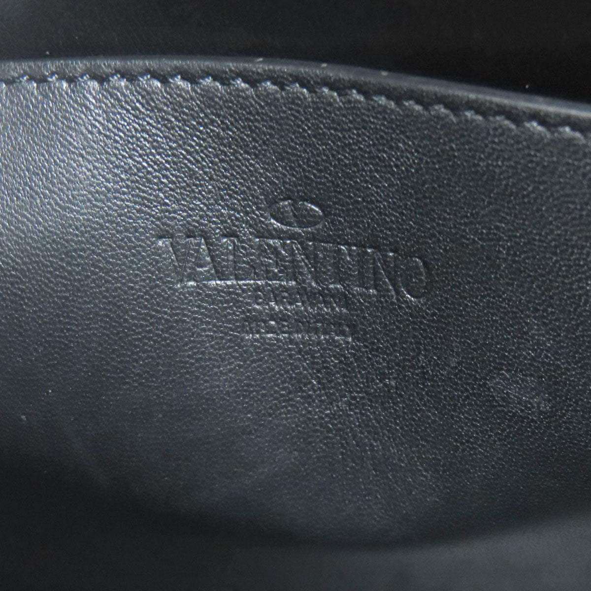 VALENTINO バレンティノ スタッズ ハンドバッグ レザー レディース 中古