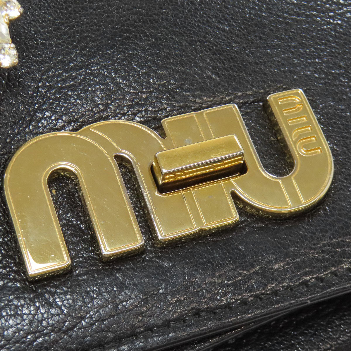 MIUMIU ミュウミュウ チェーンショルダー ショルダーバッグ カーフ レディース 中古