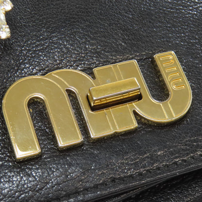 MIUMIU ミュウミュウ チェーンショルダー ショルダーバッグ カーフ レディース 中古