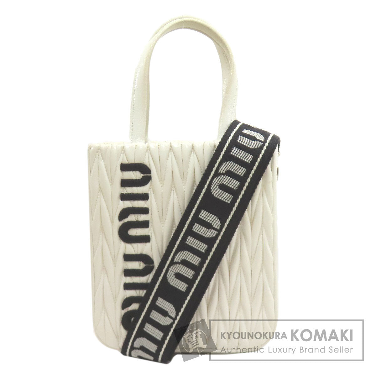 MIUMIU ミュウミュウ マテラッセ 2WAY ハンドバッグ カーフ レディース 中古