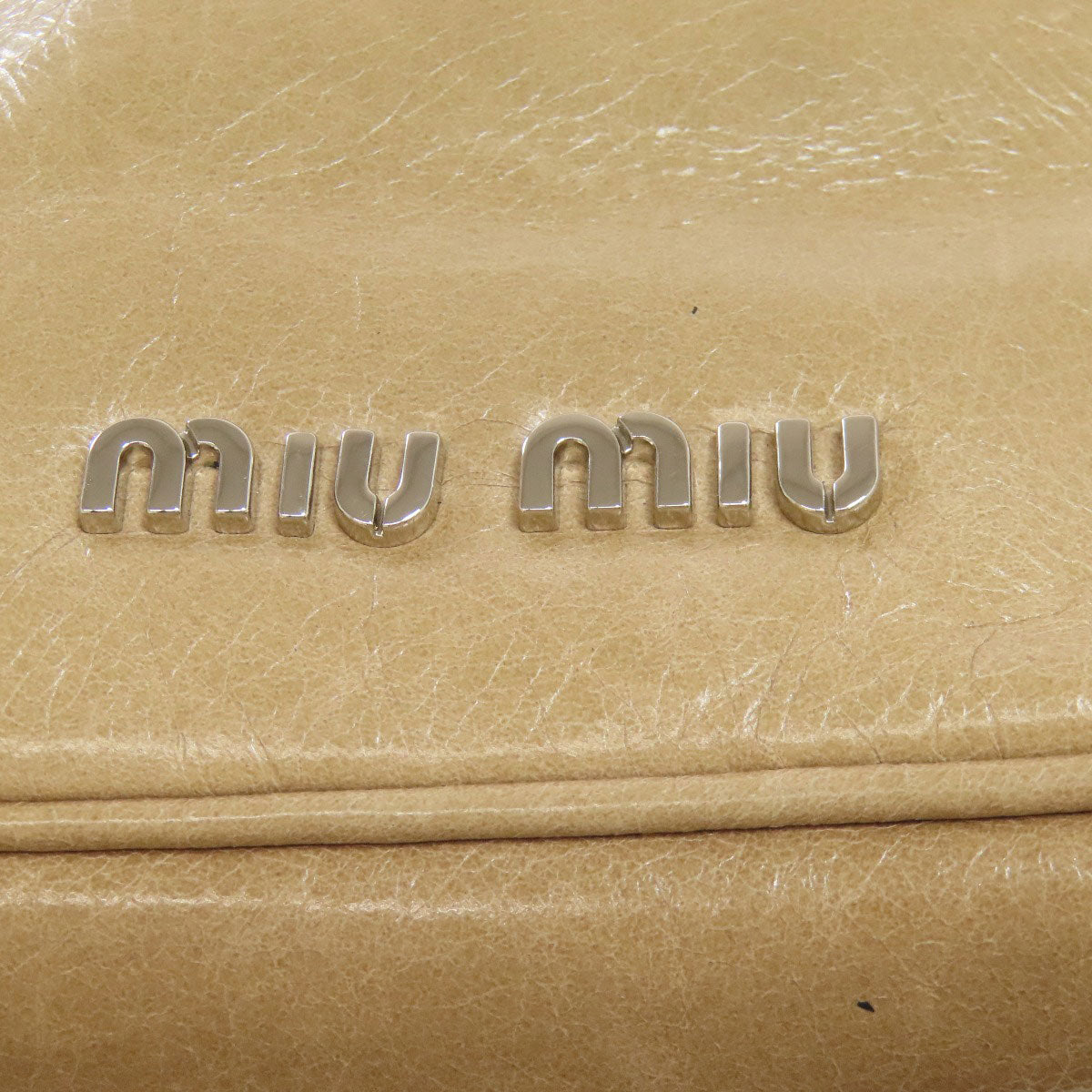 MIUMIU ミュウミュウ ロゴ ショルダーバッグ レザー レディース 中古