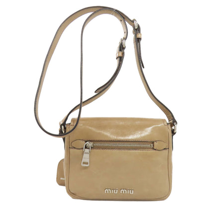 MIUMIU ミュウミュウ ロゴ ショルダーバッグ レザー レディース 中古