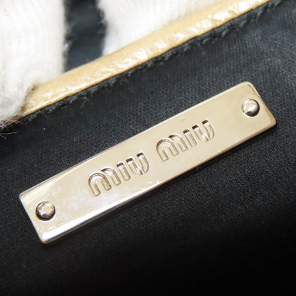 MIUMIU ミュウミュウ ロゴ ショルダーバッグ レザー レディース 中古