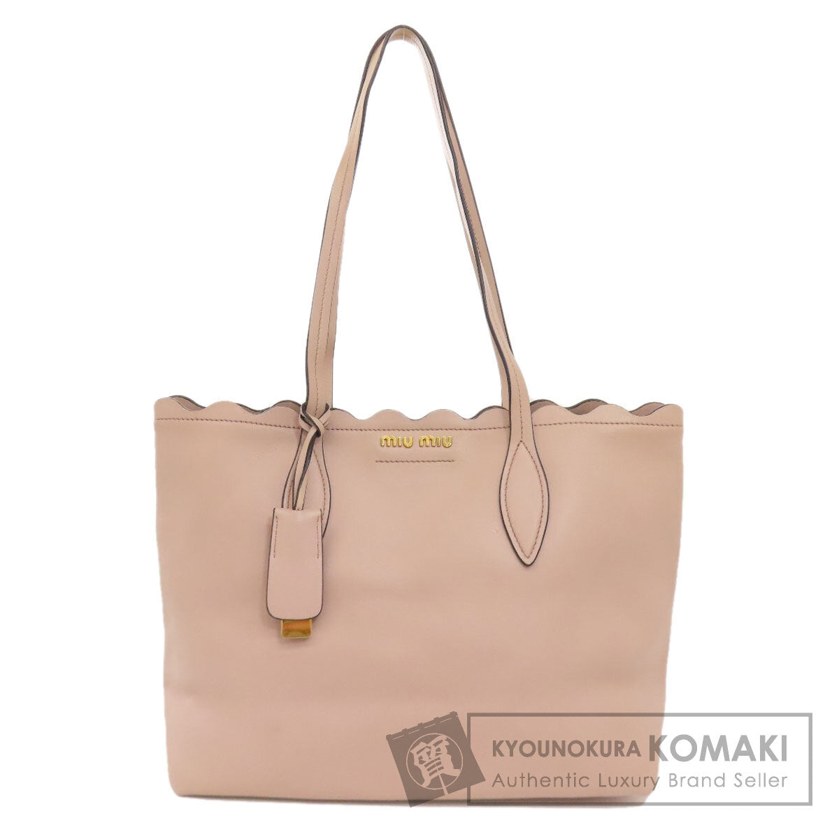 MIUMIU ミュウミュウ ロゴ トートバッグ レザー レディース 中古