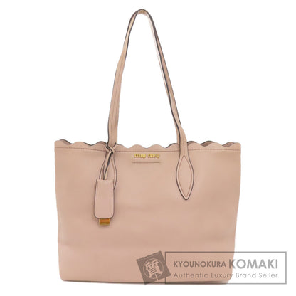MIUMIU ミュウミュウ ロゴ トートバッグ レザー レディース 中古