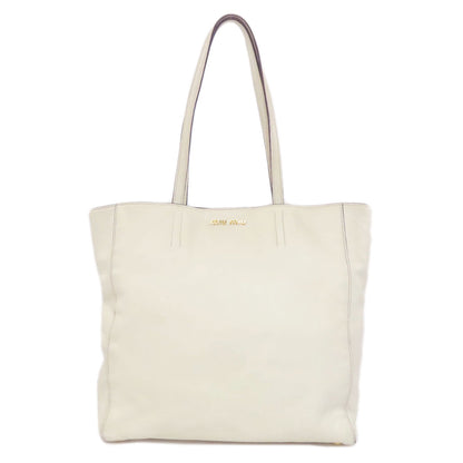 MIUMIU ミュウミュウ ロゴ トートバッグ レザー レディース 中古
