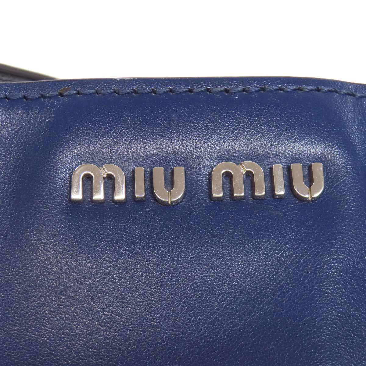 MIUMIU ミュウミュウ ロゴ トートバッグ レザー レディース 中古