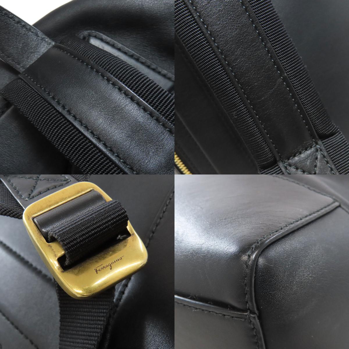 Salvatore Ferragamo サルヴァトーレフェラガモ ロゴ リュック・デイパック レザー レディース 中古