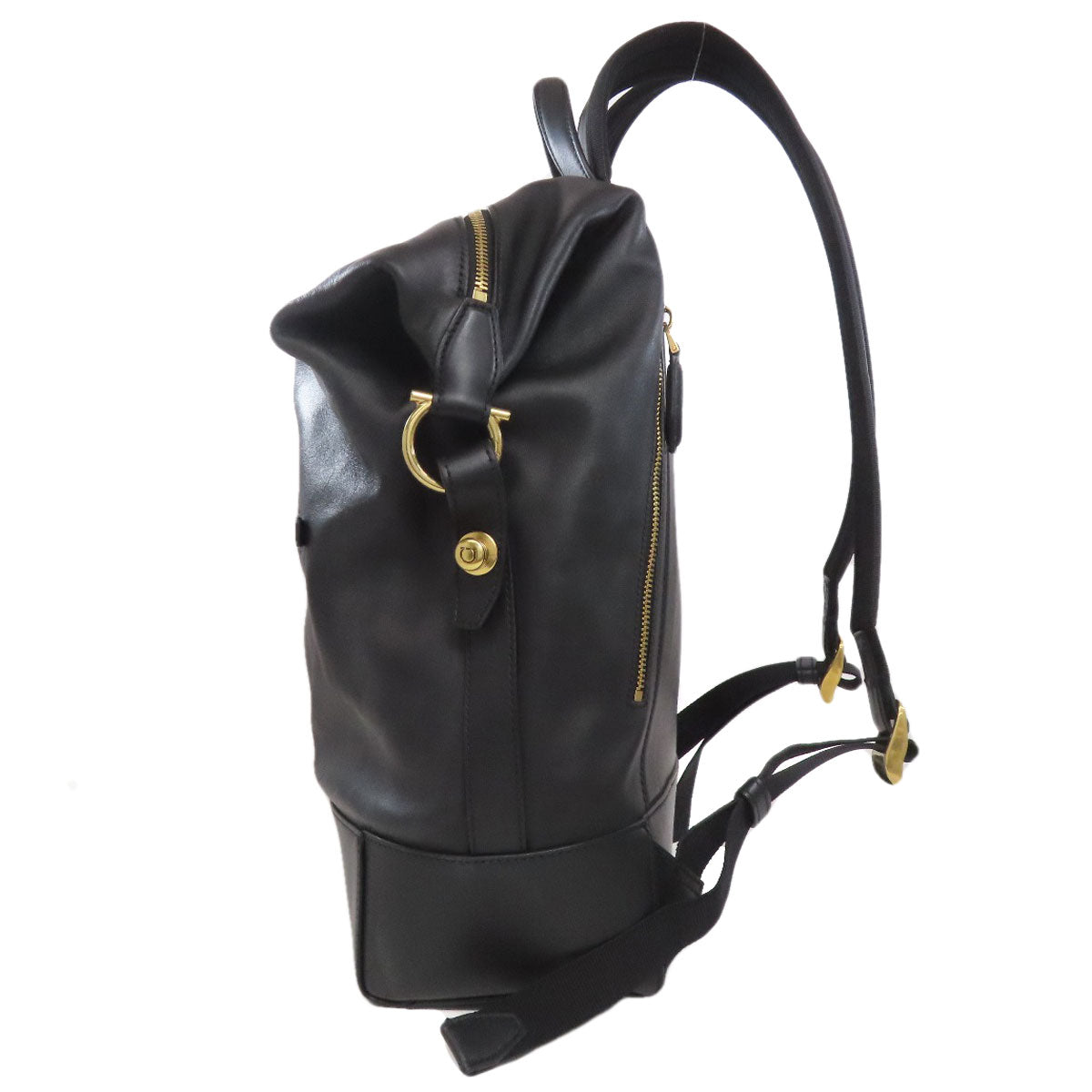Salvatore Ferragamo サルヴァトーレフェラガモ ロゴ リュック・デイパック レザー レディース 中古