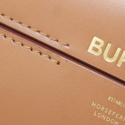 BURBERRY バーバリー ロゴ 二つ折り財布（小銭入れなし） レザー レディース 中古