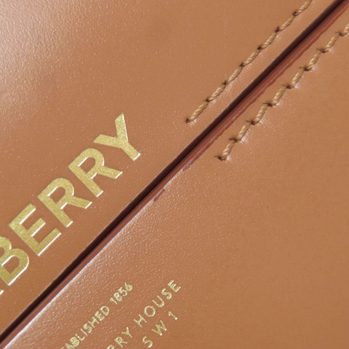 BURBERRY バーバリー ロゴ 二つ折り財布（小銭入れなし） レザー レディース 中古